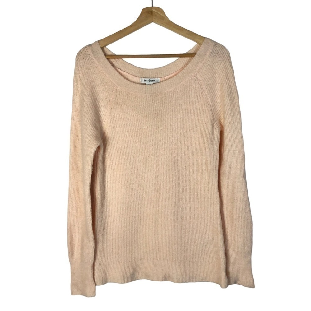 White House Black Market WHBM Blush Pink Bateau Neck Pullover Sweater M